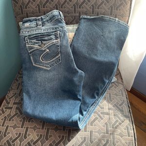 Silver jeans, 34”x33” inseam